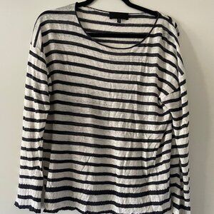 Nili Lotan Striped Linen Top